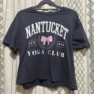 Nantucket Yoga Club Black Tee